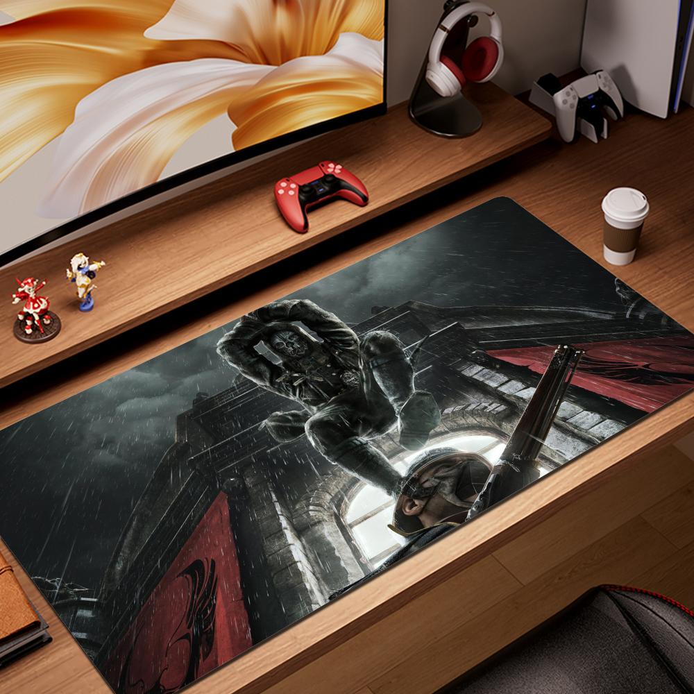 HYBXAXC Mouse Pad Wolfenstein Mousepad Large Keyboard Desk Mat Gaming Mouse Pad LockEdge Non-slip Mat Keyboard Mousepad 90x40
