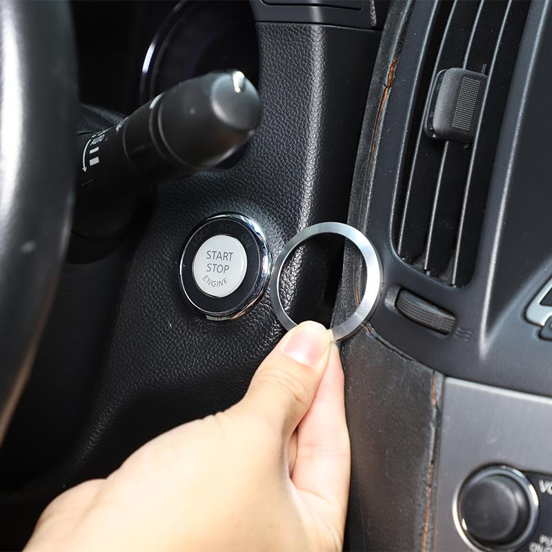 For 2007-2013 Infiniti G25 G35 G37 Aluminum Alloy Car Dashboard Engine Start Button Trim Sticker Car Accessories