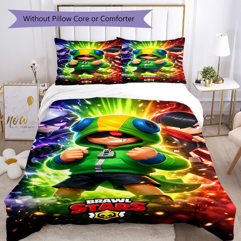 Brawl Stars Comforter Cover Set Perfect for Bedrooms Soft Fabric Christmas Gift