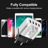 Vibrant 4-Port USB Travel Charger, 5V/2.4A Fast Charging with EU, UK, AU Plugs