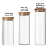 Multi-Grain Storage Glass Bottle with Bamboo Lid – 65ml High Borosilicate, Ideal for Tea, Candy, and Beads.