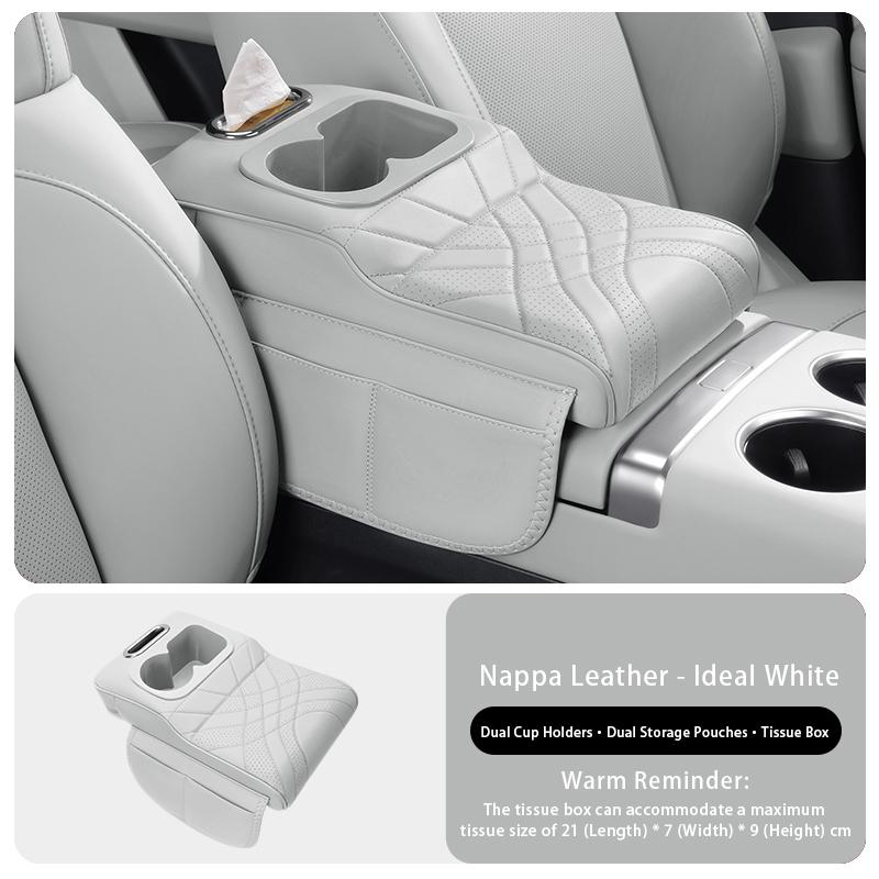 Car Center Console Armrest Cushion For MINI COOPER COUNTRYMAN Storage Bag 2 Cup Holder Tissue Bag Armrest Heightening Pad Cover