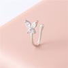Trendy Butterfly Nose Ring U Shaped Clip Nose Ring Bendable Nose Ring For Women Girls  Non Pierced Nose Clip Gifts