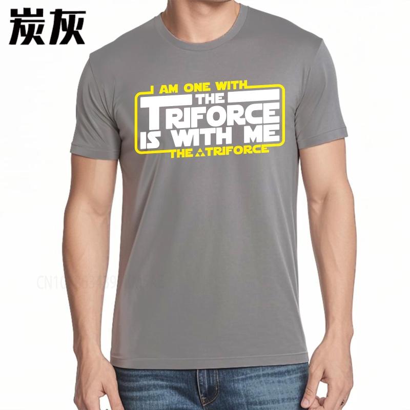 Plus Size summer Men t shirt I Am One With The Triforce Is With Me Short Sleeve Workout ONeck Teeshirt cotton teeshirt for him