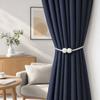 Umbra Studio 1 Pair Faux Pearl Curtain Tiebacks, Elegant Beaded Holdbacks, Woven Rope Decorative Drapery Holders for Living Room Bedroom Kitchen