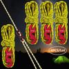 4pcs Durable Camping Tent Ropes Reflective Windproof Reinforced Canopy Accessories with Safety Buckles for Outdoor