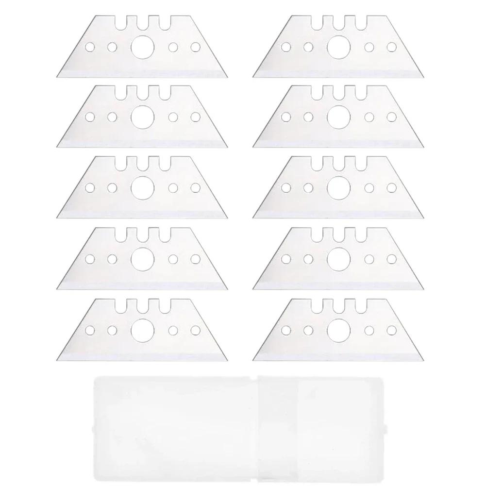 

10 шт. трапециевидное лезвие складное многофункциональное сменное лезвие для резки пластика кожи бумаги ручной инструмент