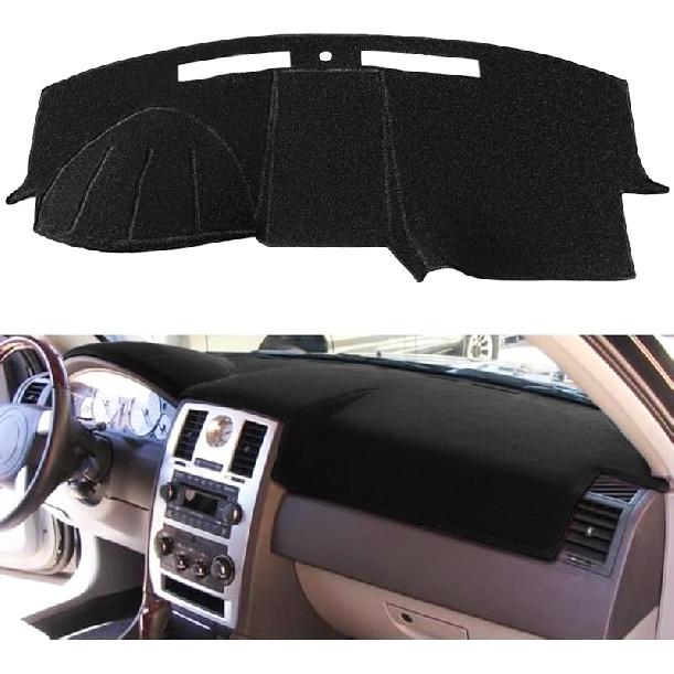 Dash Cover Mat  Fit For Chrysler 300 300C 2005-2010, Dashboard Cover Pad Carpet Protector (Black) F49