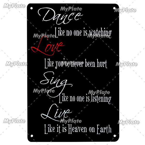 [MyPlate] LOVE Metal Sign Vintage Plaque Tin Sign Plate Wall Decor For Bar Club Man Cave Art Painting Gift