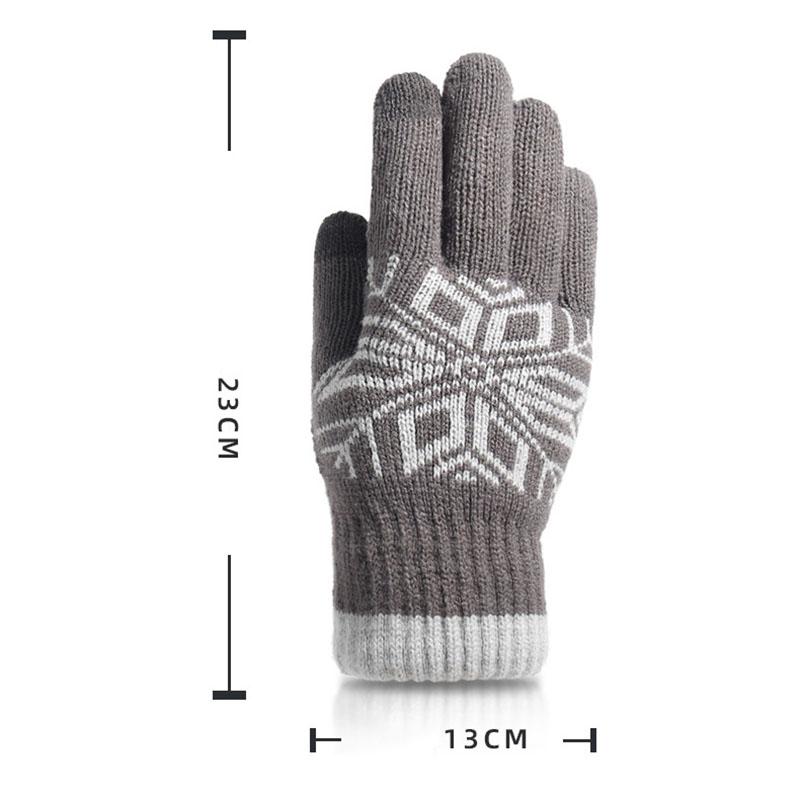 Winter Warm Gloves Double Thickness Blended Finger Gloves Neutral Cold Proof Cycling Gear For Extreme Cold Weather