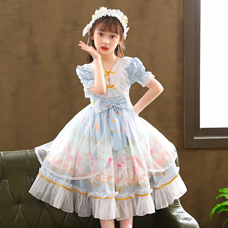 2026 New Lolita Princess Summer Short-Sleeve Stylish Girls' Dress