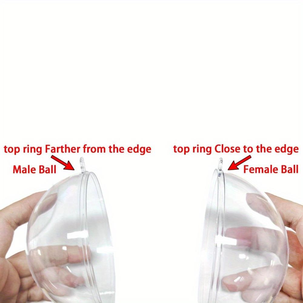 20pcs Clear Plastic Fillable Ornaments for Crafts Christmas Ornaments Balls Clear Acrylic DIY Ornaments Christmas Tree Hanging Christmas Decorations