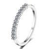 S925 Sterling Silver Moissanite Eternity Ring: Simulated Diamond Engagement Gift
