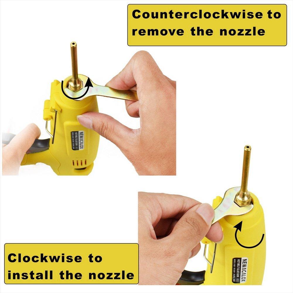 NEWACALOX 300W Hot Glue Gun Temperature Regulating Hot Melt Glue Gun with 11mm Glue Sticks/Copper Nozzle for Home DIY Tool