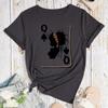 Cotton T-Shirt Short Sleeve Round Neck Women 2d Print Tops