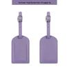 Customizable Soft PU Leather Luggage Tag with Logo and Travel Info Slot