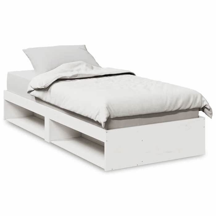 VidaXL Lit de jour sans matelas blanc 75x190 cm bois de pin massif, canapé-lit, canapé-lit de repos, lit de soirée pyjama, 859251