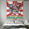 Samurai Pizza Cats Pattern Home Decor Tapestry, Wall Hanging, Decorative RV Wall Cloth.SGT0917510