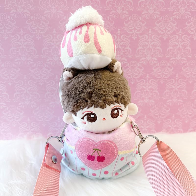 bag for stuffed animals Pink Stuffed life [Stuffed bag] [Stuffed clothes] Cake-shaped [For 15-20cm] g.triger Push-stitch [item]