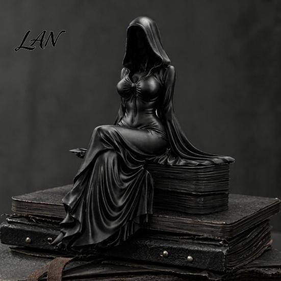 3D Printed Gothic Sculpture Reaper Goddess Figurine Ornaments, Dark Style Sculpture, Abstract Art Faceless Statue for Desktop Bookshelf Decor Durable