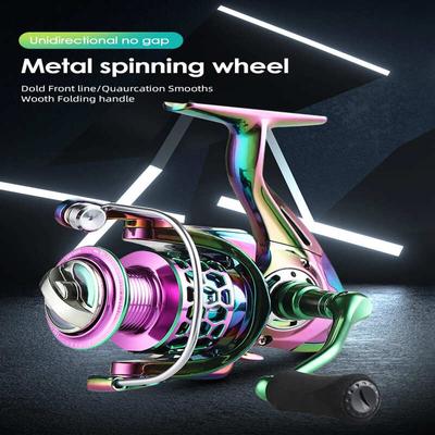 New Colored Metal Electroplated Spinning Reel Ultra-light Maximum Resistance 12 Kg Sea Fishing Spinning Reel Suitable for Seawater and Freshwater