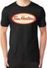 Fashion Slim Fit Tees Tim Horton Black Men T Shirt Casual Cotton Tee