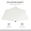 2.7M Garden Half Parasol Outdoor Balcony Umbrella With 5 Steel Ribs Patio Sun Shade Cream White
