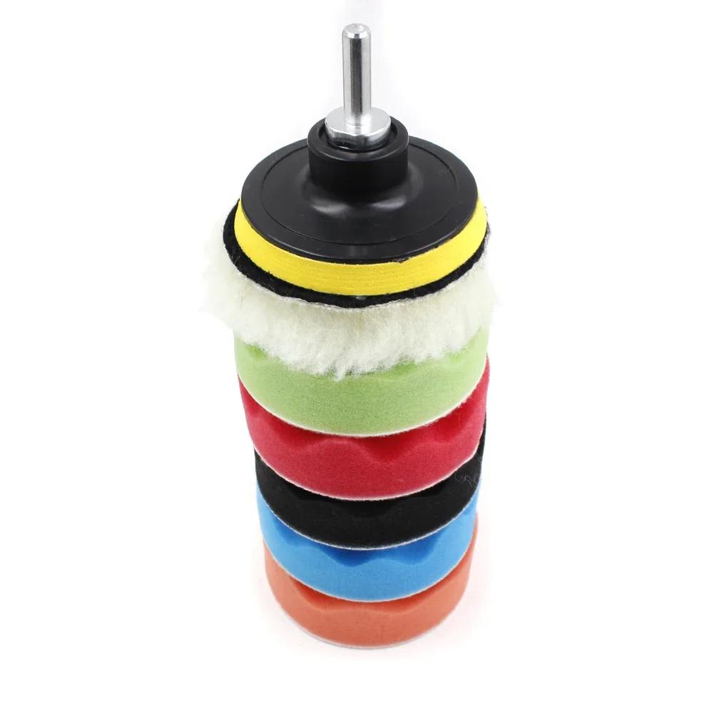 

3/5/6/7-дюймовый набор для полировки автомобиля, полировальный диск для полировки автомобиля, губка для полировки автомобиля, полировка для полировки автомобиля, адаптер для дрели