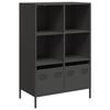 VidaXL Highboard Black 68x39x103.5 Cm Steel, Bookcase, Modern Bookcase, Bookshelf, Shelf and 851382