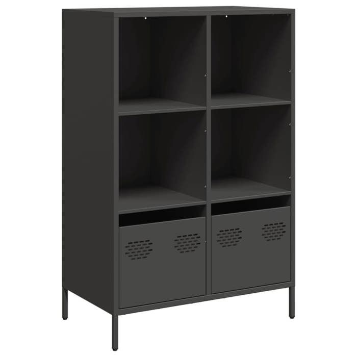 VidaXL Highboard Black 68x39x103.5 Cm Steel, Bookcase, Modern Bookcase, Bookshelf, Shelf and 851382