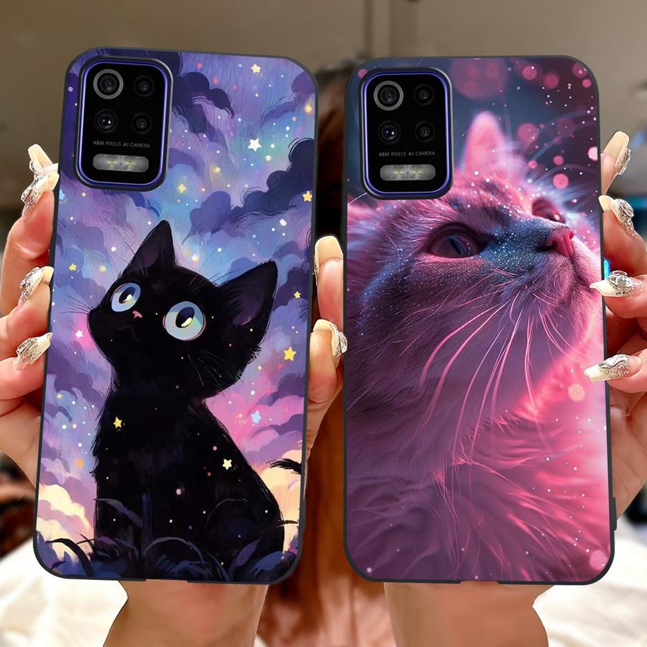 For LG K52 K62 2020 Case LM-K520 LM-K525 Stylish Love Heart Painted Cover Soft TPU Phone Case For LG K62 K 52 LGK52 LGK62 Fundas