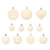 48Pcs Shatterproof Christmas Baubles Velvety Ball Hanging Ornament Christmas Tree Decoration For Wreath Mantels Window