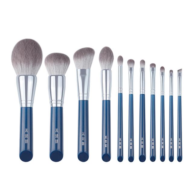 MyDestiny Makeup Brush Azure Blue 11pcs Super Soft Fiber Makeup Brushes Set High Quality Face&Eye Cosmetic Pens Synthetic Hair