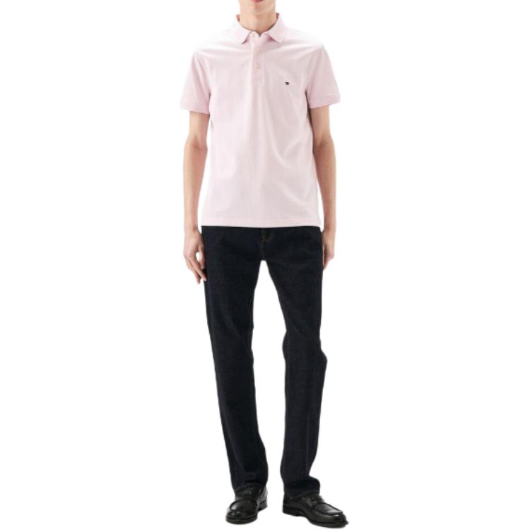 Tommy Hilfiger Polo Shirt Men's Light Pink MW32347-TOG