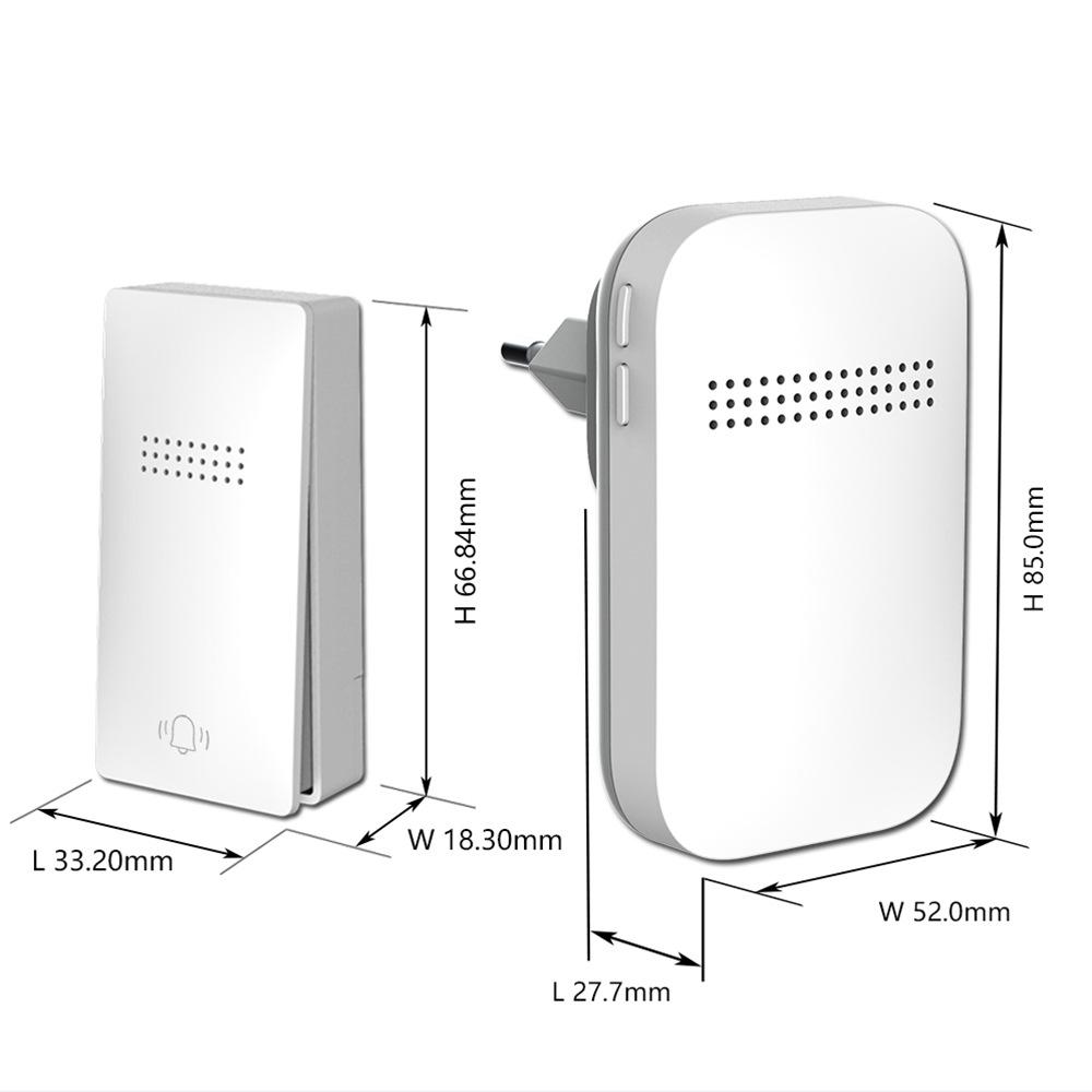 Self-Powered Wireless Digital Doorbell: Long-Distance, Waterproof, AC Powered, Ideal for Home Use