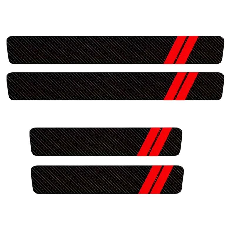 

4Pcs Car Door Sill Protectors With Carbon Fiber Design Door Edge Guards For Scratch Prevention And Easy Installation 1
