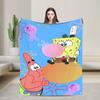 Alastor Hazbins Hotels Characters  Blanket Flannel Spring Autumn Radio Demon Portable Throw Blanket for Home Office Bedspread