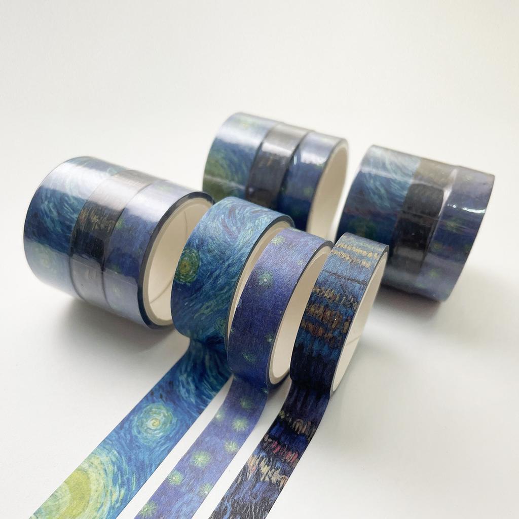 Basic Washi Tape Set 3m Long Creative Masking Tape for Journaling Scrapbooking DIY Decoration Crafts