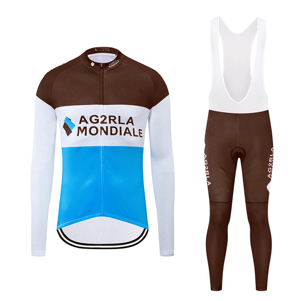 2026 Long-sleeved, Autumn Breathable Cycling Suit Set, Breathable Cycling Suit Team, Strap Long-sleeved Cycling Suit Set.