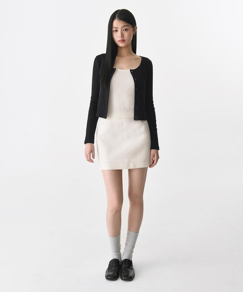 Musinsa Standard Woman Women'S Tweed Mini Skirt [Cream]