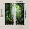 Tropical Blackout Curtains 2pcs Tropical Forest Blackout Curtains  Polyester Light-Filtering Drapes with Rod Pocket   The