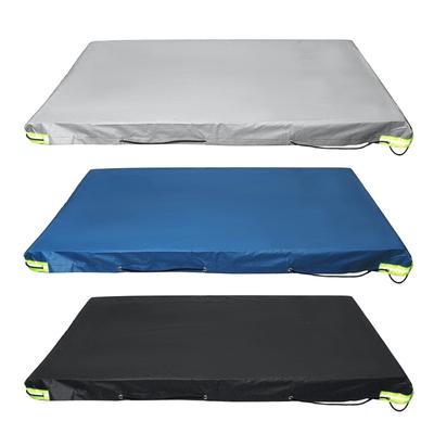 Anti-UV Tarp Cover 208x114x13cm Trailer Tarpaulin Flat Tarpaulin with Reflective Strip Universal Trailer Tarpaulin Cover