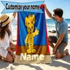 Custom Name Personalized Bamse Print Beach Towel, for Trip Camping Beach Party Home Decor, Birthday Gift for Family & Friends