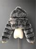 Europäisch-Amerikanischer Kurzer Kapuzenmantel aus Kunstfuchsfell für Herbst/Winter