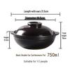 High-Temperature Resistant Clay Pot with Handle for Claypot Rice & Noodles - Durable, No Crack, Small Commercial Sand Pot