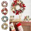 Christmas Wreath with Light Christmas Garland Decorations Festive Garland Lighted 11.8Inch Wreath for Wall Winter Indoor Holiday