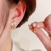 Pink Tulip Pearl Retro Stud Earrings - Elegant, Versatile Design