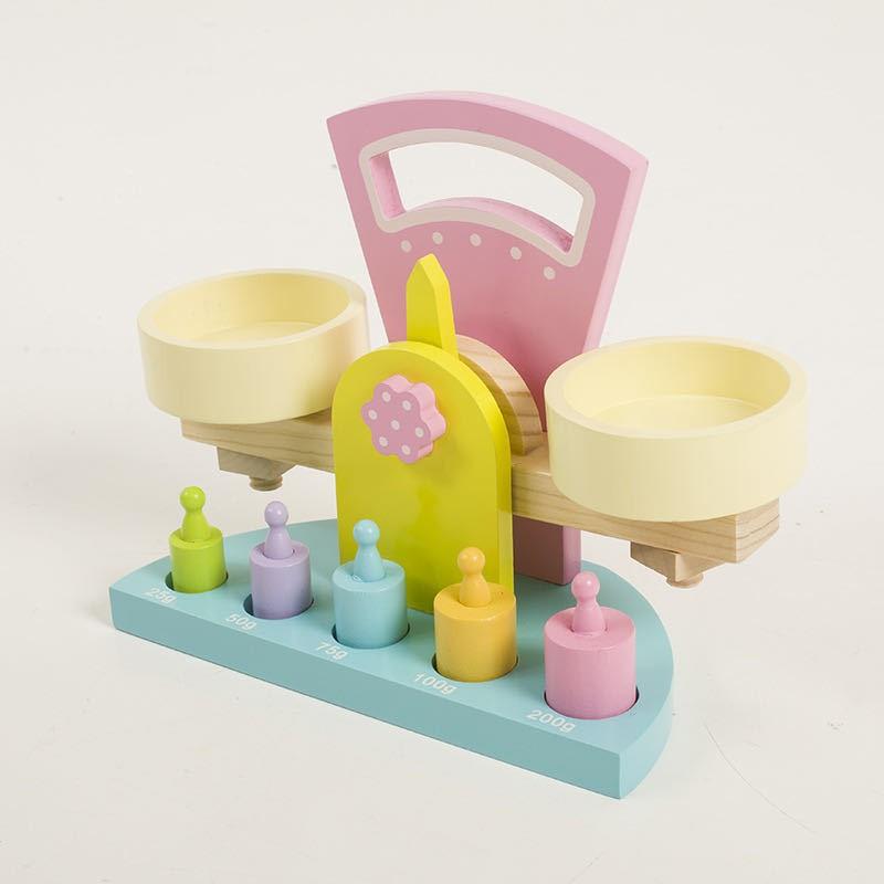 Children's early education cartoon scale mathematics cognition enlightenment teaching aids building block balance training toys