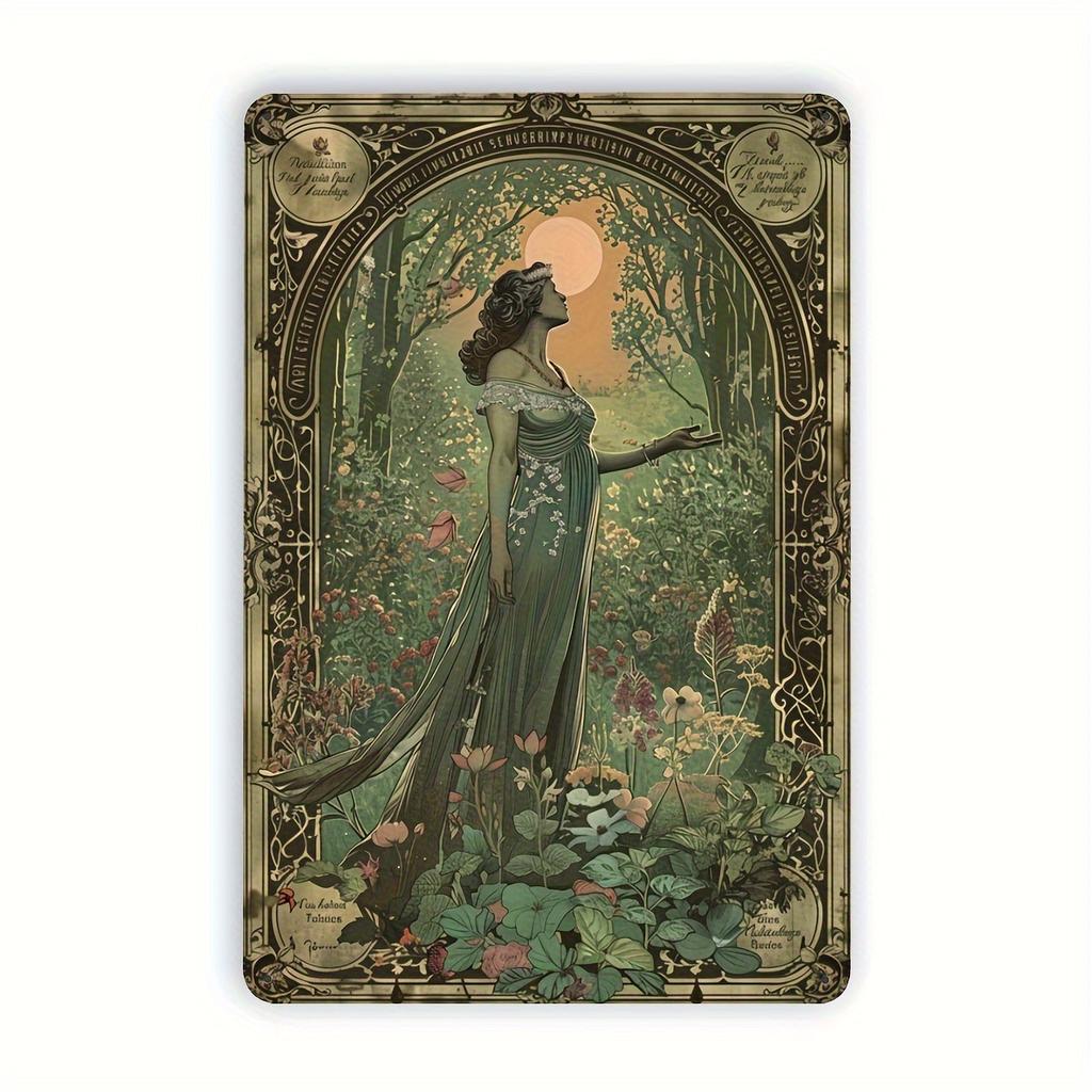 Vintage Garden Metal Tin Sign - Floral & Gardening Tools Design Perfect for Bar Cafes Restaurants, Garages & Home Decor Wall Art