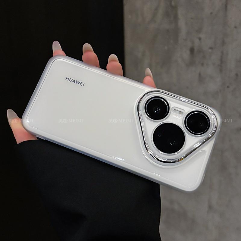 The electroplated frame is suitable for Huawei pura11pro mobile phone case, ultra-thin and transparent pura11ultra new protective case.